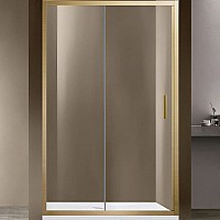 Душевая дверь Vincea Garda 120 VDS-1G120CLG профиль Золото брашированное стекло прозрачное