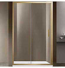 Душевая дверь Vincea Garda 120 VDS-1G120CLG профиль Золото брашированное стекло прозрачное