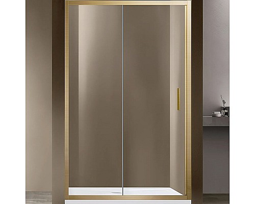 Душевая дверь Vincea Garda 120 VDS-1G120CLG профиль Золото брашированное стекло прозрачное