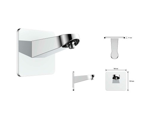 Верхний душ Vincea Inspire VSHD-3I3CGM Вороненая сталь