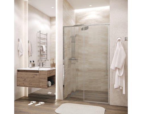 Душевая дверь Grossman Galaxy 130 100.K33.01.130.10.02 профиль Хром стекло шиншилла