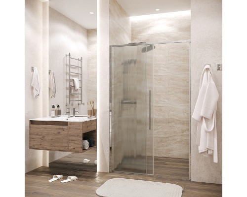 Душевая дверь Grossman Galaxy 130 100.K33.01.130.10.02 профиль Хром стекло шиншилла