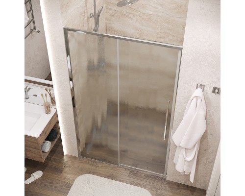 Душевая дверь Grossman Galaxy 130 100.K33.01.130.10.02 профиль Хром стекло шиншилла