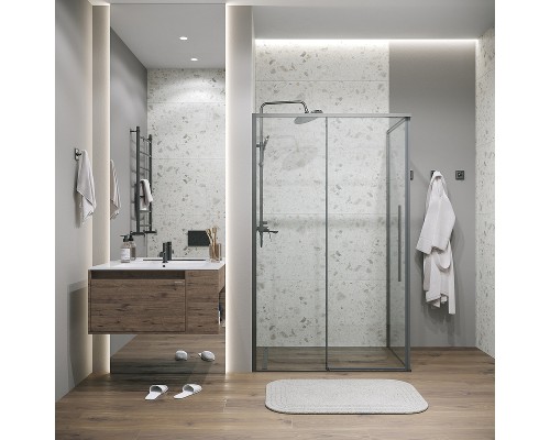 Душевая стенка Grossman Galaxy 90 200.K33.01.90.42.00 профиль Графит сатин стекло прозрачное