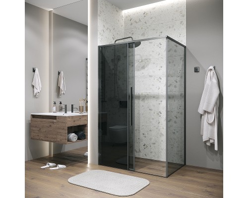 Душевая стенка Grossman Galaxy 90 200.K33.01.90.42.10 профиль Графит сатин стекло тонированное