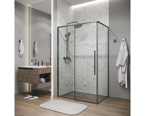 Душевой уголок Grossman Galaxy 100х80 120.K33.01.1080.42.00 профиль Графит сатин стекло прозрачное