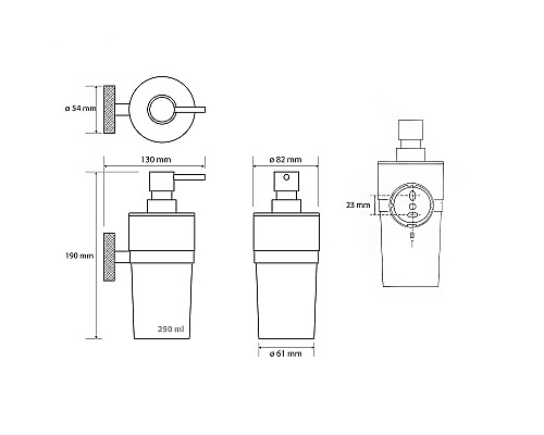 Дозатор для жидкого мыла Bemeta Stella 166109017 Хром