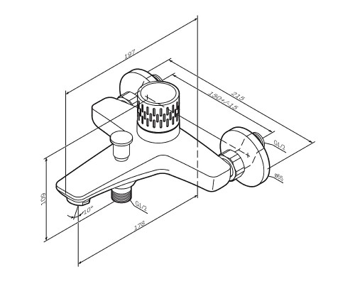 Смеситель для ванны AM.PM Gem F90A10400 Хром