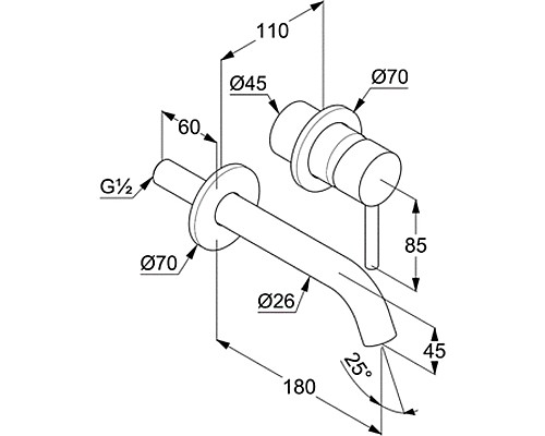 Смеситель для раковины Kludi Bozz 38244N076 Золото брашированное