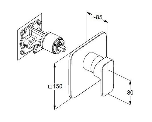 Смеситель для душа Kludi Renon 427550575 Хром