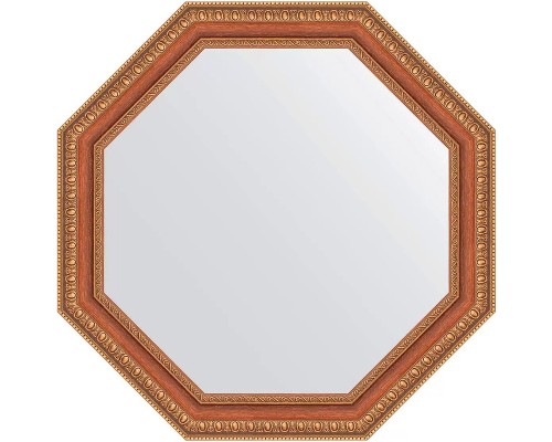 Зеркало Evoform Octagon 56х56 BY 3981 в багетной раме - Бронзовые бусы на дереве 60 мм