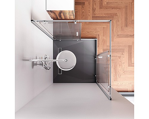 Душевой уголок AM.PM Sunny 100х100 W87G-403-100100-MT профиль Хром матовый стекло прозрачное