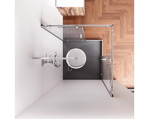 Душевой уголок AM.PM Sunny 90х90 W87G-403-9090-MT профиль Хром матовый стекло прозрачное