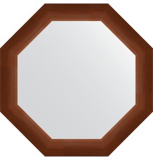 Зеркало Evoform Octagon 57х57 в багетной раме - Орех 65 мм
