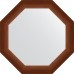 Зеркало Evoform Octagon 57х57 в багетной раме - Орех 65 мм