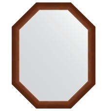 Зеркало Evoform Octagon 72x92 в багетной раме - Орех 65 мм
