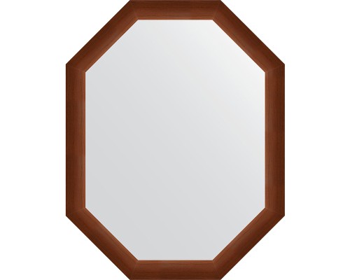 Зеркало Evoform Octagon 72x92 в багетной раме - Орех 65 мм