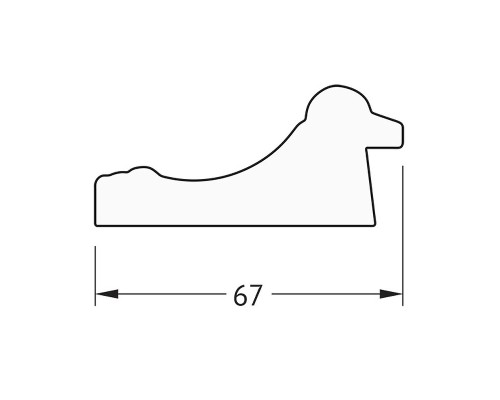 Зеркало Evoform Octagon 57x72 BY 7082 в багетной раме - Состаренное золото 67 мм