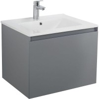 Тумба под раковину Art&Max Latina 60 AM-Latina-600-1C-SO-GM подвесная Серая матовая