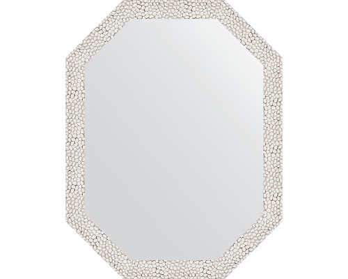 Зеркало Evoform Octagon 53x68 BY 7002 в багетной раме - Чеканка белая 46 мм