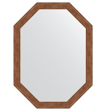 Зеркало Evoform Octagon 59x79 в багетной раме - Сухой тростник 51 мм