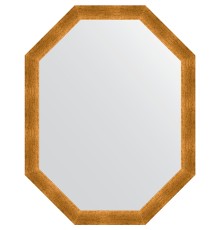 Зеркало Evoform Octagon 70x90 в багетной раме - Травленое золото 59 мм