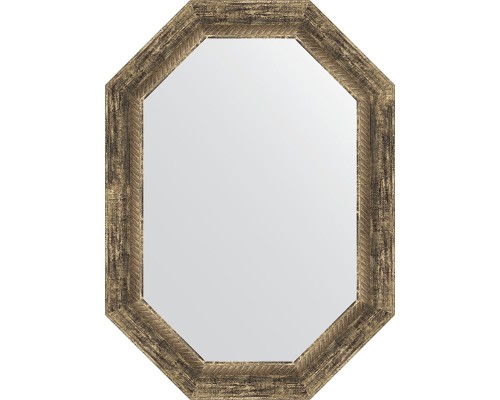 Зеркало Evoform Octagon 53x73 BY 7121 в багетной раме - Старое дерево с плетением 70 мм