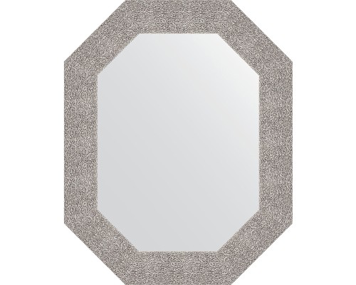 Зеркало Evoform Octagon 61x76 в багетной раме - Чеканка серебряная 90 мм