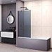 Шторка на ванну RGW Screens SC-150B 90х150 351115009-34 профиль Черный стекло тонированное