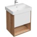Тумба под раковину Kerama Marazzi Pro 55 подвесная Белая матовая Швейцарский вяз