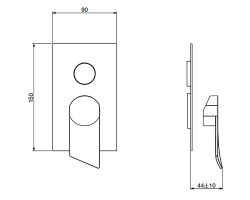 Смеситель для душа Gattoni Soffio 8133/ESDS Темный никель шлифованный