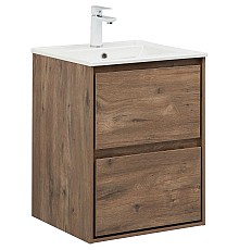 Тумба под раковину Aquanet Милан 50 336376 подвесная Дуб рустикальный