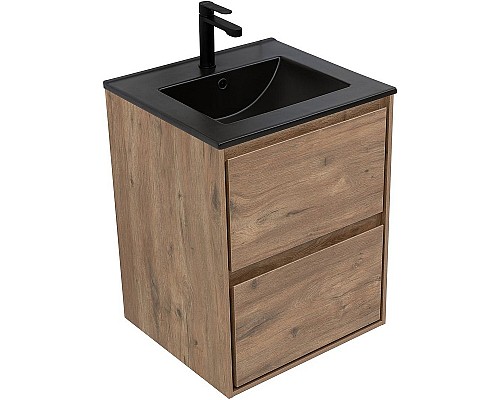Тумба под раковину Aquanet Милан 50 336376 подвесная Дуб рустикальный