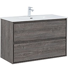 Тумба под раковину Aquanet Милан 100 336375 подвесная Дуб рошелье