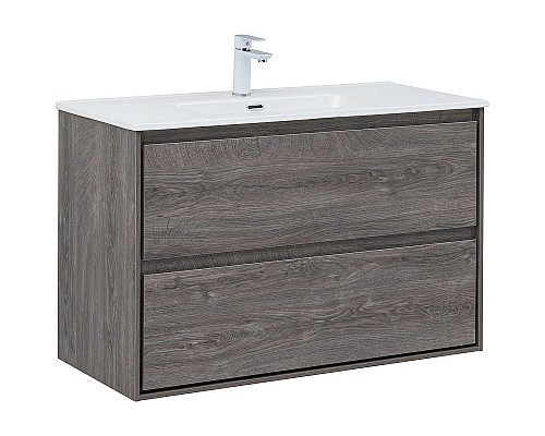 Тумба под раковину Aquanet Милан 100 336375 подвесная Дуб рошелье