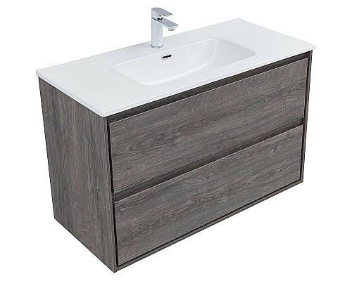 Тумба под раковину Aquanet Милан 100 336375 подвесная Дуб рошелье