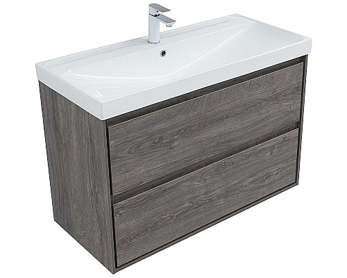 Тумба под раковину Aquanet Милан 100 336375 подвесная Дуб рошелье