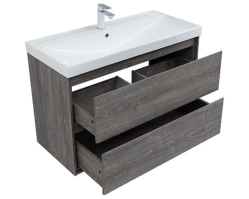 Тумба под раковину Aquanet Милан 100 336375 подвесная Дуб рошелье