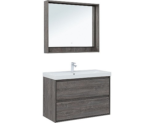 Тумба под раковину Aquanet Милан 100 336375 подвесная Дуб рошелье