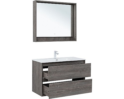 Тумба под раковину Aquanet Милан 100 336375 подвесная Дуб рошелье