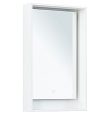 Зеркало Aquanet Милан 50 336390 с подсветкой Белый глянец с сенсорным выключателем