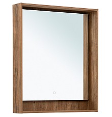 Зеркало Aquanet Милан 70 336399 с подсветкой Дуб рустикальный с сенсорным выключателем