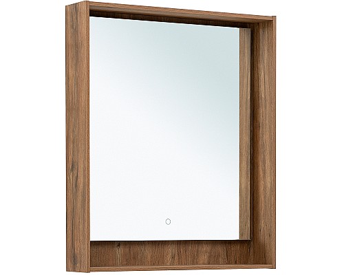 Зеркало Aquanet Милан 70 336399 с подсветкой Дуб рустикальный с сенсорным выключателем