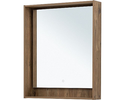 Зеркало Aquanet Милан 70 336399 с подсветкой Дуб рустикальный с сенсорным выключателем