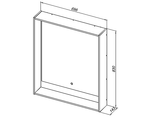 Зеркало Aquanet Милан 70 336399 с подсветкой Дуб рустикальный с сенсорным выключателем