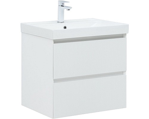 Тумба под раковину Aquanet Альтера 60 337154 подвесная Белая матовая