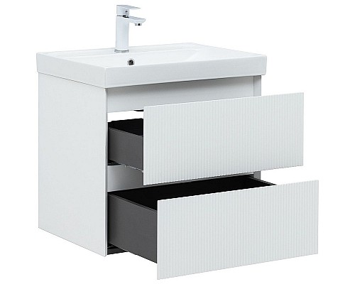 Тумба под раковину Aquanet Альтера 60 337154 подвесная Белая матовая