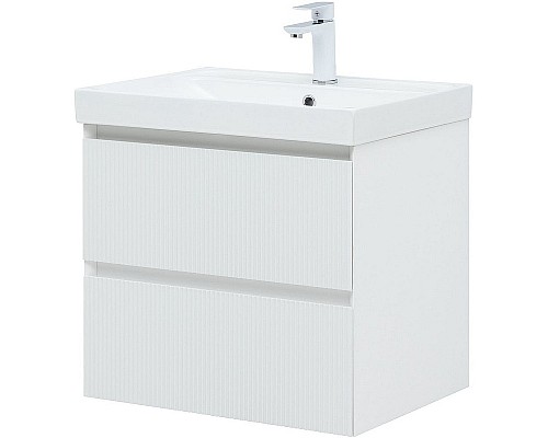 Тумба под раковину Aquanet Альтера 60 337154 подвесная Белая матовая