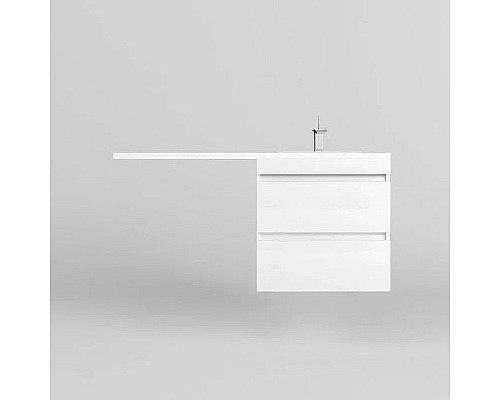 Тумба под раковину Style Line Даллас Леон 120 Люкс Plus СС-00002440 подвесная Белая