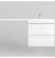 Тумба под раковину Style Line Даллас Леон 120 Люкс Plus подвесная Белая